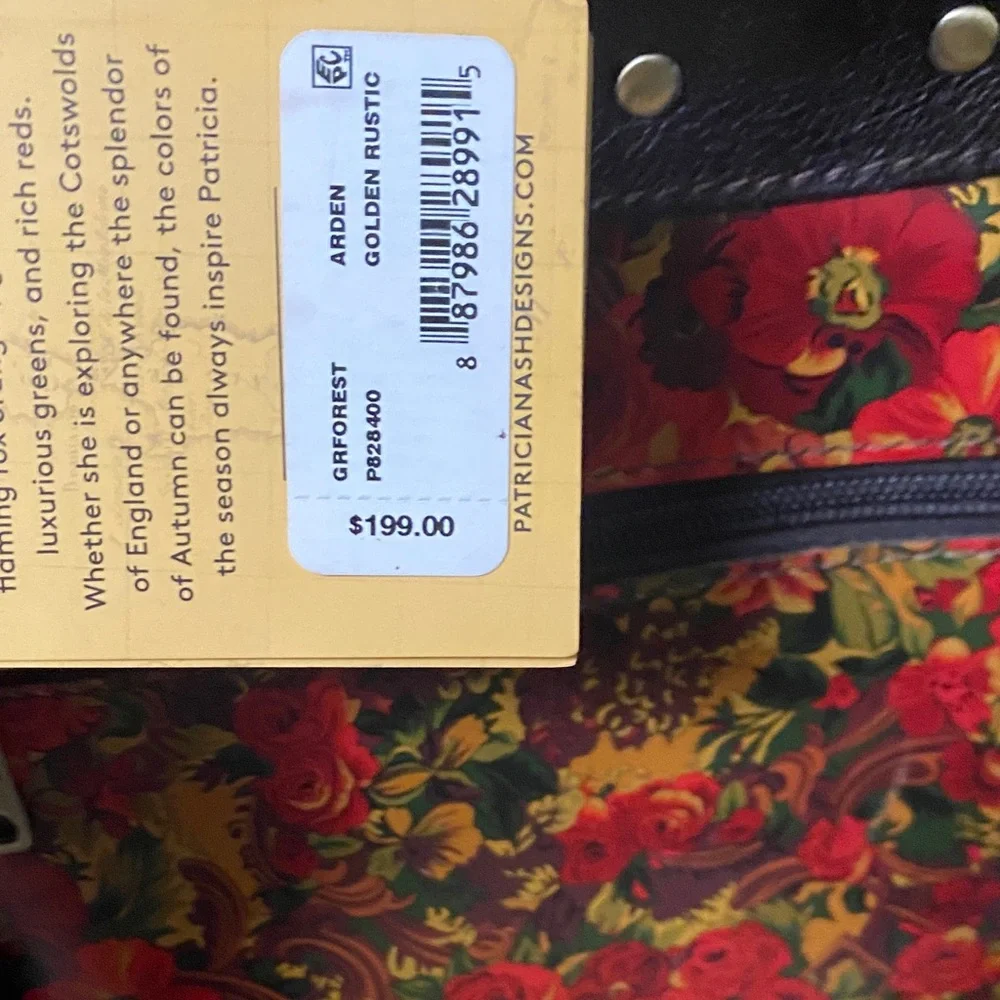 Patricia Nash Red Floral Shoulder Bag Set - Picture 4 of 13